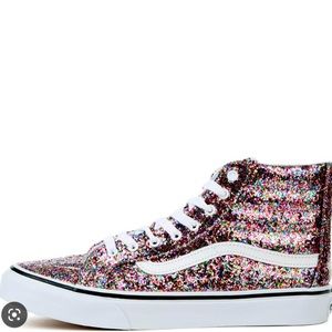 Vans high tops glitter zip up size 8.5